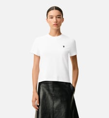 T-shirt Ami De Coeur Court en Coton AMI Paris