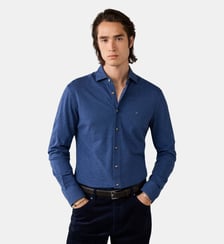 Chemise Coupe Ajustée En Jersey Chinée Hackett London