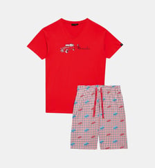 Pyjashort en jersey de coton léger - 2CV Branché Arthur