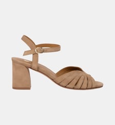 Sandales à Talon Eileen Cuir de Chèvre Suédé Bobbies