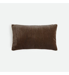 Housse de coussin rectangulaire, rayée, en velours La Redoute Interieurs