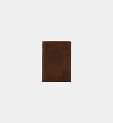 Porte-cartes à volet en cuir de chèvre noir Brooklyn Serge Blanco