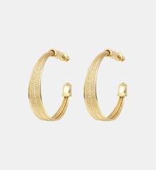 Boucles d'oreilles grandes créoles   doré à l'or fin - Tess Satellite