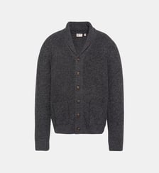 Cardigan en maille côtelée à col châle Schott