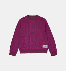 Pull en laine côtelée avec cassures MM6 Maison Margiela