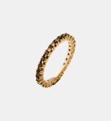Bague Rivière en argent 925 plaqué or 18 carats avec topazes brunes Aristocrazy