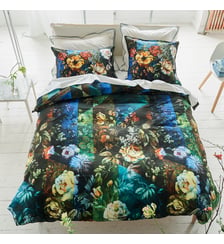 Housse de couette imprimée en satin de coton, MINAKARI COBALT Designers Guild