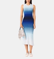 Robe longue en maille degradé Maje