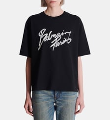 T-shirt décontracté avec imprimé Balmain Paris Brush Balmain