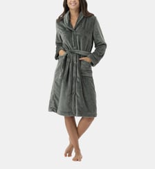 Robe de chambre en peluche flanelle ESSENTIEL H51B Lingerie LE CHAT