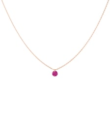 Collier CONFETTI - Rubis solitaire 0,30ct - Or rose 750‰ La Brune & La Blonde