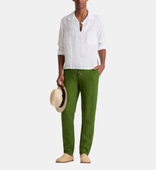 Pantalon en lin uni coupe droite Vilebrequin