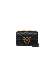 Mini sac à bandoulière love bag en cuir effet usé Pinko