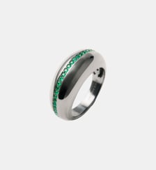 Bague bombée en argent 925 avec onyx vert Aristocrazy