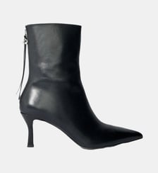 Bottines pointues en cuir Maje