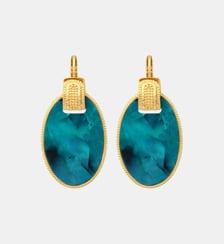 Boucles d'oreilles dormeuses   doré à l'or fin - Ashanti Satellite
