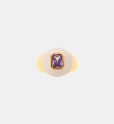 Bague chevalière réglable en émail CHANA Hipanema