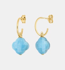 Boucles d'oreilles, turquoise, or jaune Morganne Bello