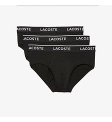 Lot de 3 slips coton uni siglés Lacoste
