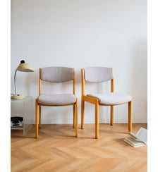 Paire de chaises en bois rayées Alma N°1237- Produit chiné Debongout