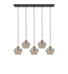 Suspension Rakel verre et laiton H21,5 cm Light & Living