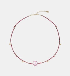 Collier avec pendentif en émail et cordon en coton BONZEY Hipanema