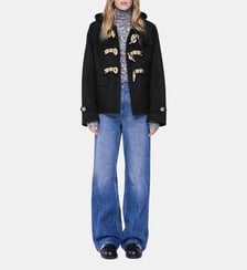 Manteau court en laine Rabanne