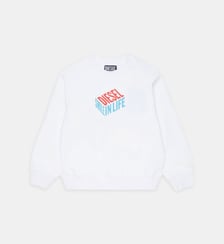 Sweat-shirt à col rond avec logo Diesel Kids