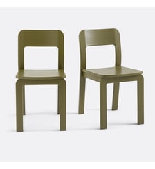 Lot de 2 chaises en bouleau massif teinté La Redoute Interieurs