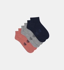 Lot de 3 Paires de Socquettes Courtes Basique Coton Dim