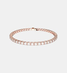 Bracelet Tennis Matrix, Doré à l’or 18 carats (750/1000) Swarovski