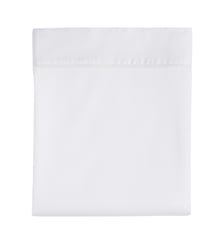 Drap plat en satin de coton lavé, NUIT SATINÉE Blanc Cerise