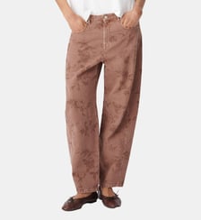 Jean barrel motif fleurs 7/8e GABRIELLE Ikks