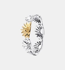 Anneau Demi-Éternité Tournesols Bimatière Pandora