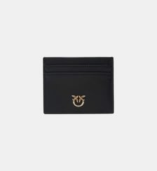Porte-cartes en cuir avec logo love birds Pinko