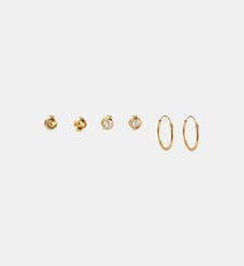 Set 3 paires de boucles d'oreilles - argent 925 doré Balaboosté