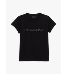 t-shirt Brando en jersey de coton sérigraphie "J'aime le cinema" Agnès b.
