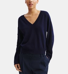 Pull col V à boutons Bompard