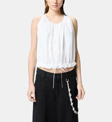 Top ample sans manches en popeline Pinko