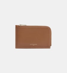 Porte cartes zippé Albertine en cuir lisse Le Tanneur