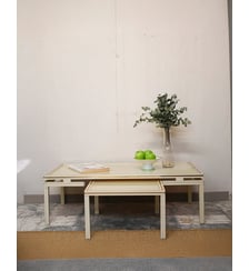 tables gigognes en pierre et laiton Barbara N°117- Produit chiné Debongout