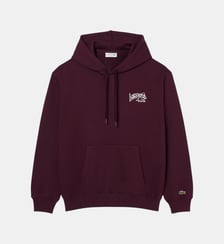 Sweatshirt à capuche marquages brodés Lacoste