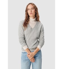 Pull col V tricot 100% cachemire Ikks