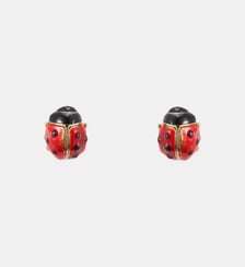 Boucles d'oreilles tiges Coccinelle rouge et noire Les Néréides