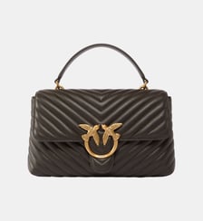Sac à main lady love bag puff moyen en cuir nappa à chevrons Pinko