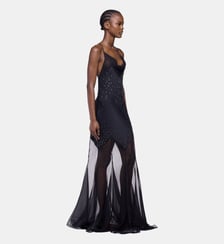 Longue robe avec ornements Rabanne