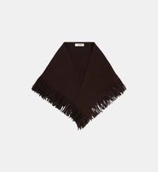 Foulard triangle en laine à franges Sandro