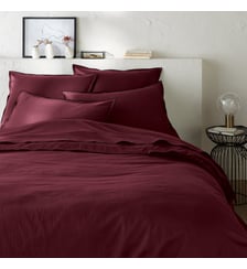 Housse de couette de satin de coton lavé, 118 fils La Redoute Interieurs