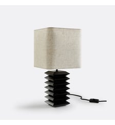 Lampe à poser en frêne massif et lin La Redoute Interieurs