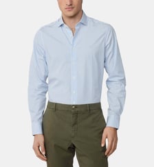 Chemise ajustée rayée en coton Hackett London